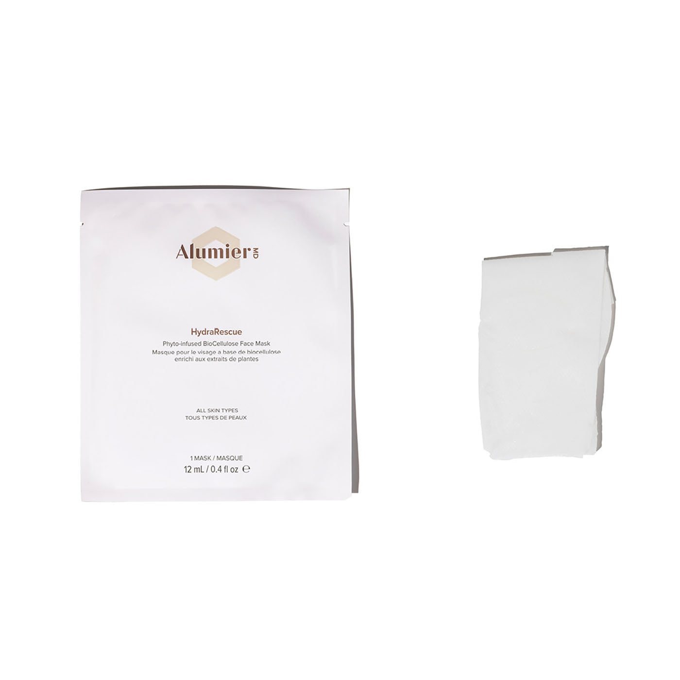 HydraRescue - Masque visage en biocellulose (lot de 4)