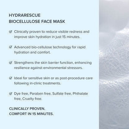 Masque facial en biocellulose HydraRescue